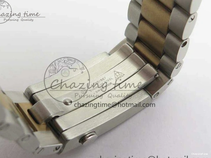 0101 Seamaster Pro Chrono SS RG OM Best Edition Blue Ceramic Blue Dial On SS RG Bracelet A Snug 8129